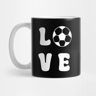 Love Soccer White Mug